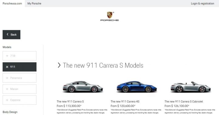 Nuevo personalizador online de Porsche
